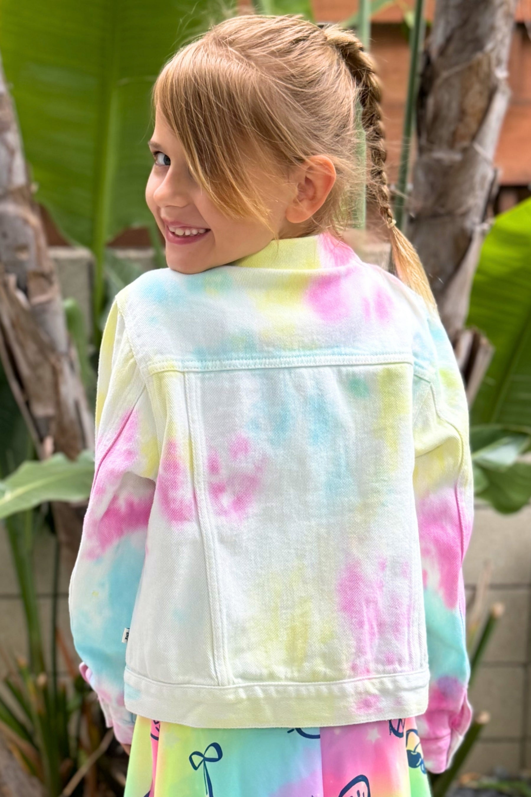 The Perfect Denim Jacket - Rainbow Tie Dye - NEW!
