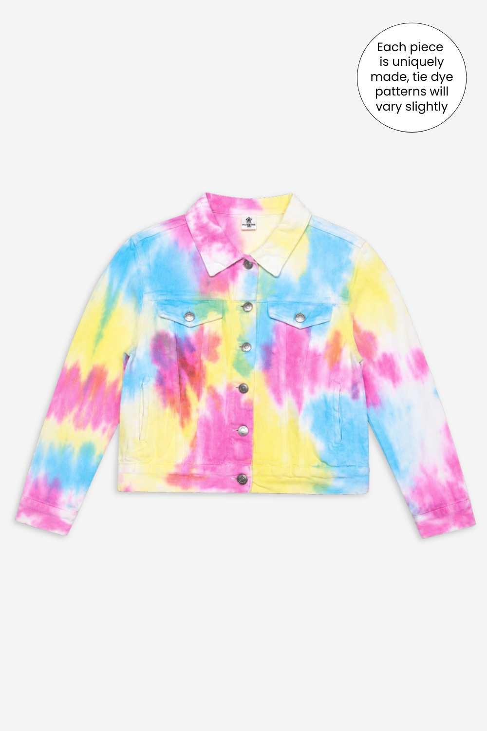The Perfect Denim Jacket - Rainbow Tie Dye - NEW!