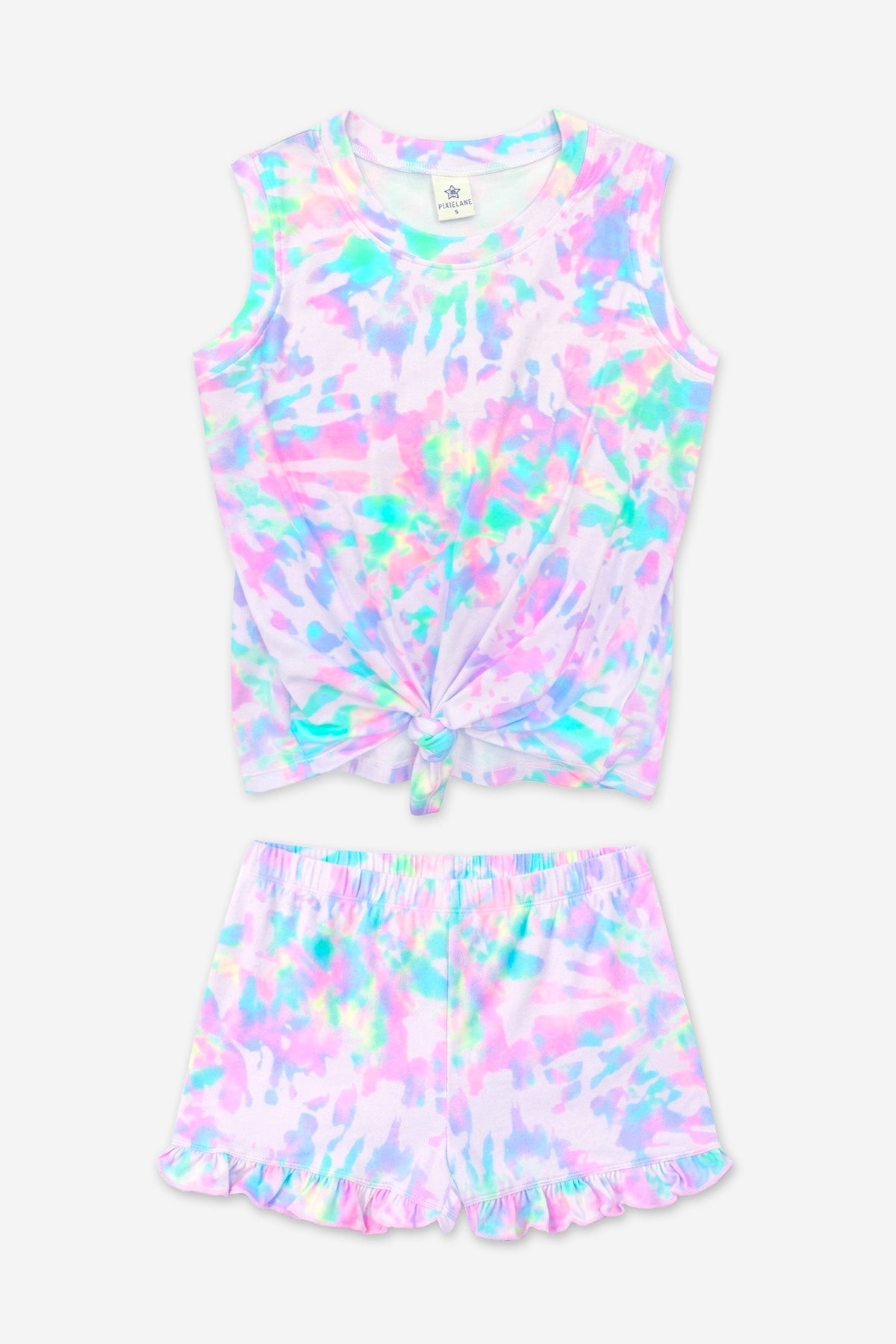 Simply Soft Tie Front Tank & Ruffle Short