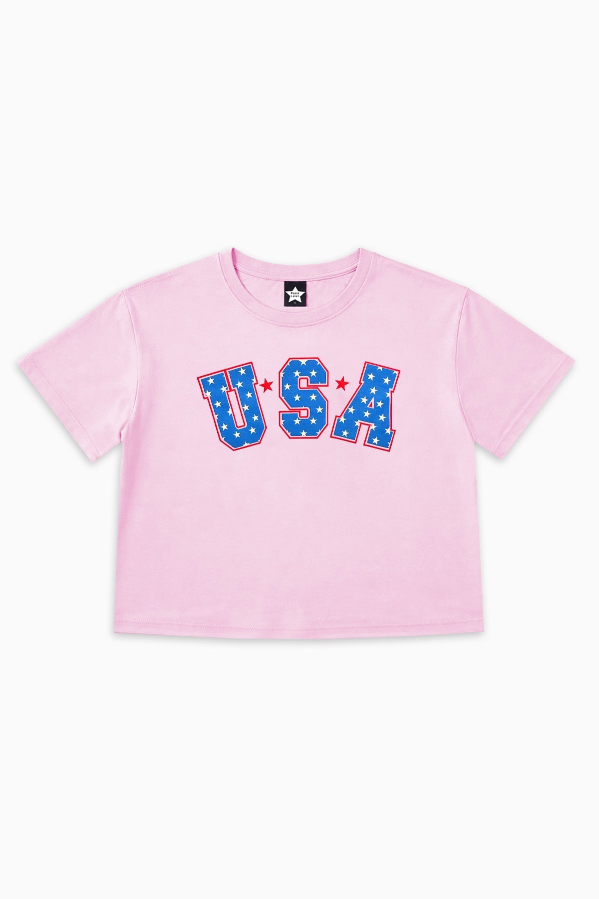 Washed Cotton Drop Shoulder Tee. - Lt Pink USA - NEW!