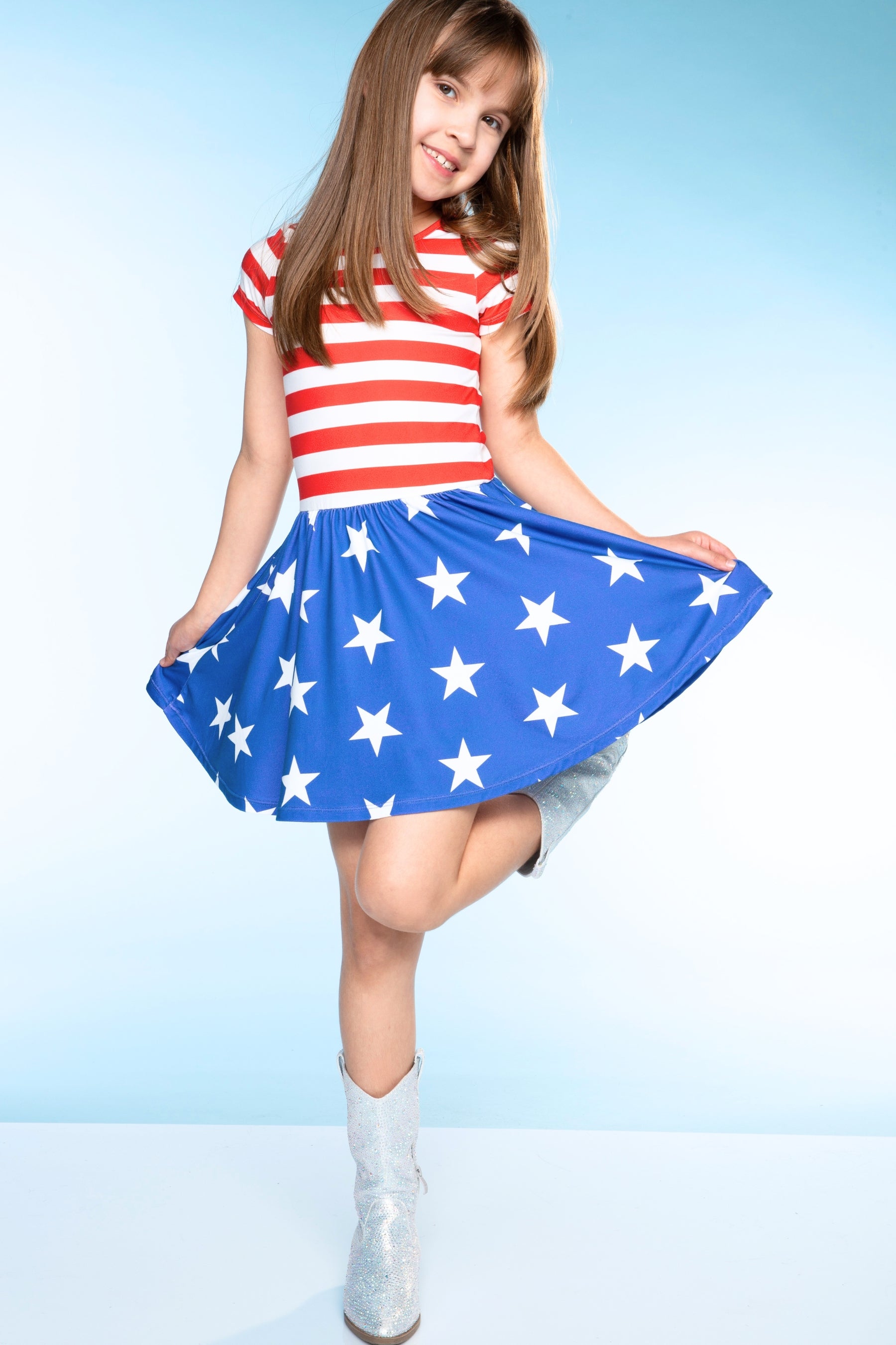 Simply Soft Short Sleeve Be Happy Dress - Pink Leopard Rainbow
