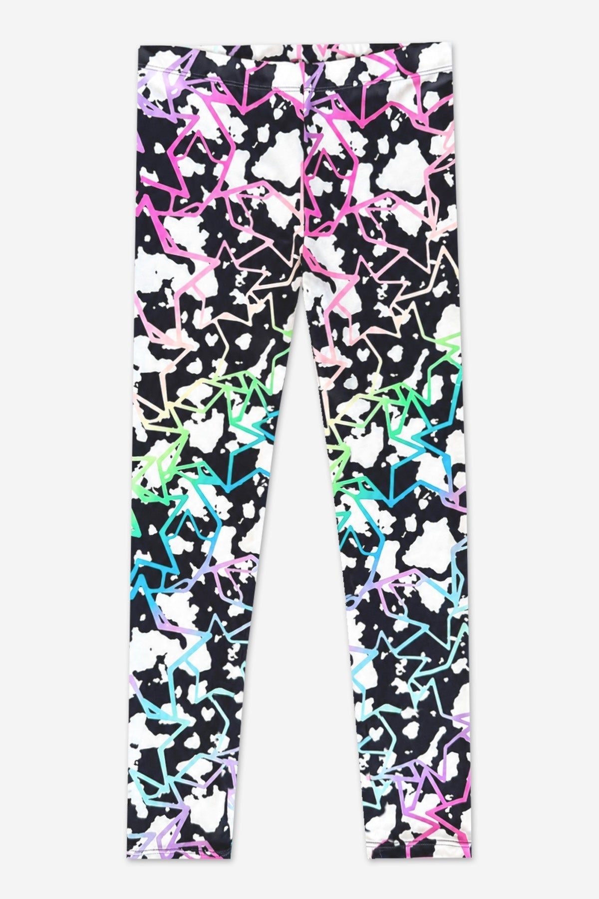 2-Pack Simply Soft Long Legging. - Neon Pink Sketch Emoji | Black Cream Rainbow Star - NEW!