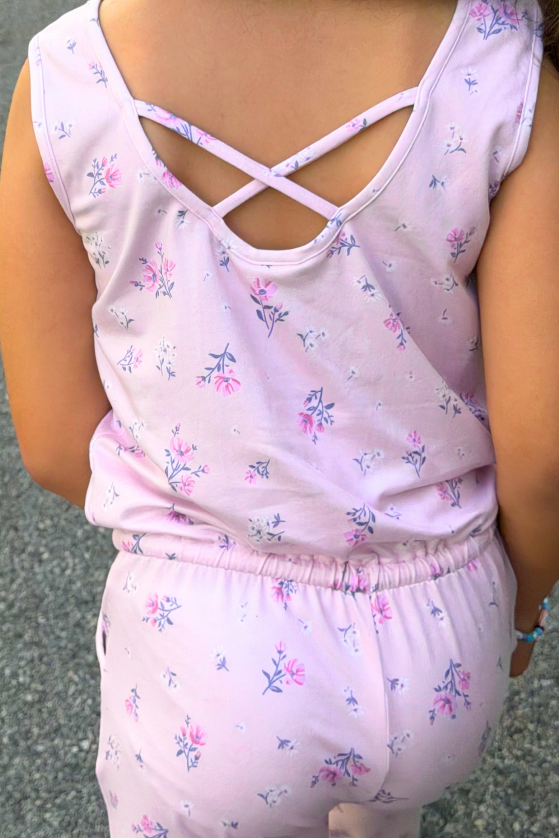 Simply Soft Long Jumpsuit - Blush Pink Ditsy Floral - NEW!