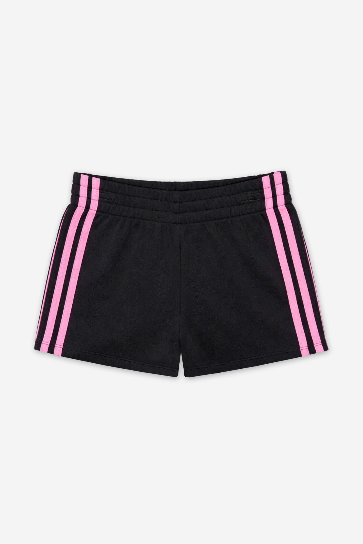 French Terry Smocked Striped Short - Ivory Pink