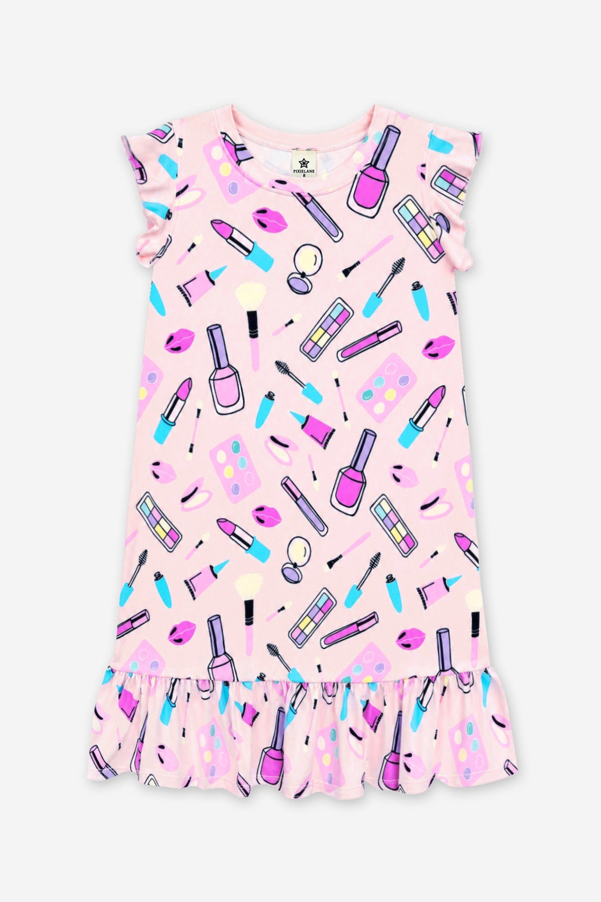 Simply Soft Flutter Sleeve Lounge Dress - Light Pink Makeup