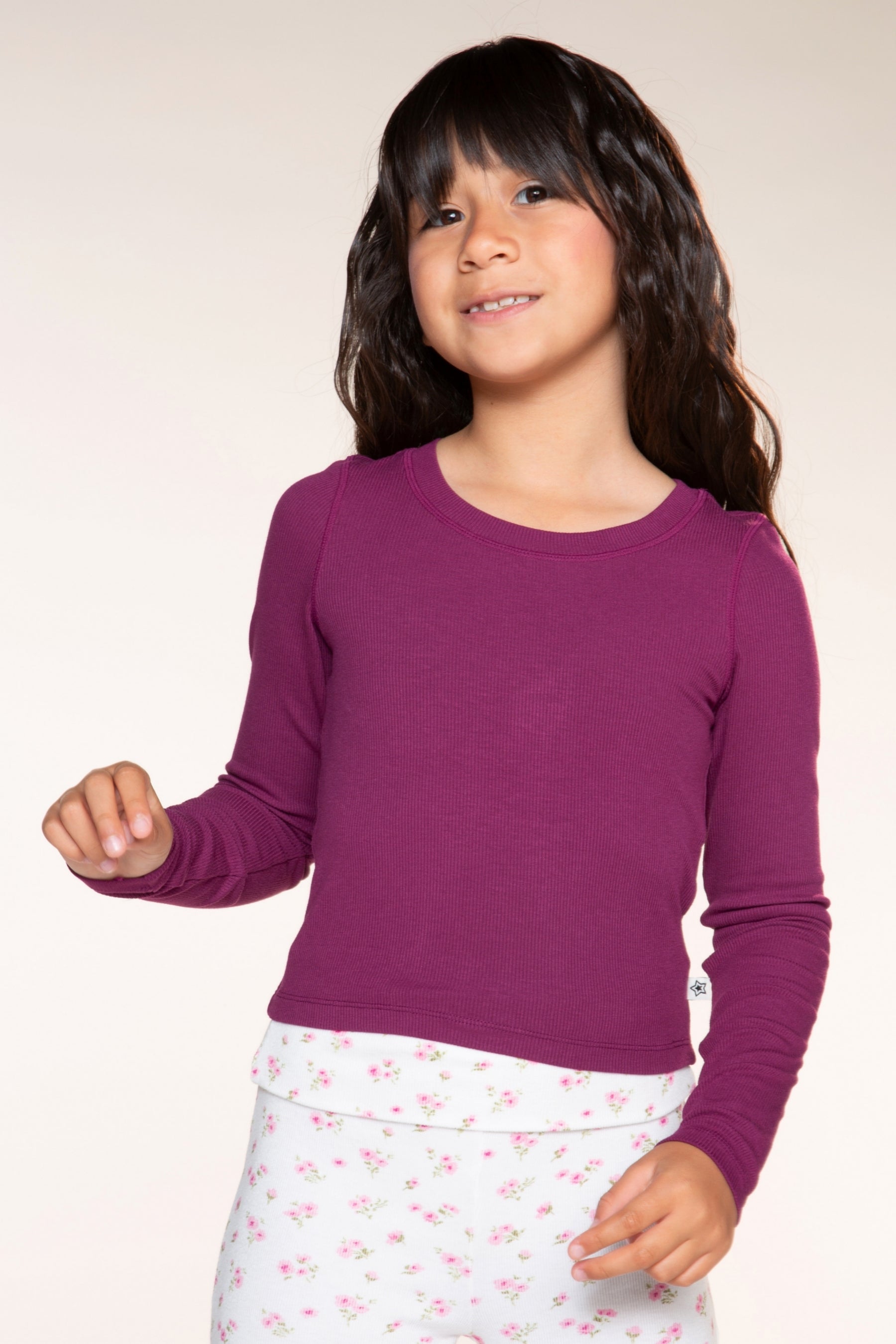 Ultra-Soft Ribbed Long Sleeve Fitted Tee - Light Ash Grey - NEW!