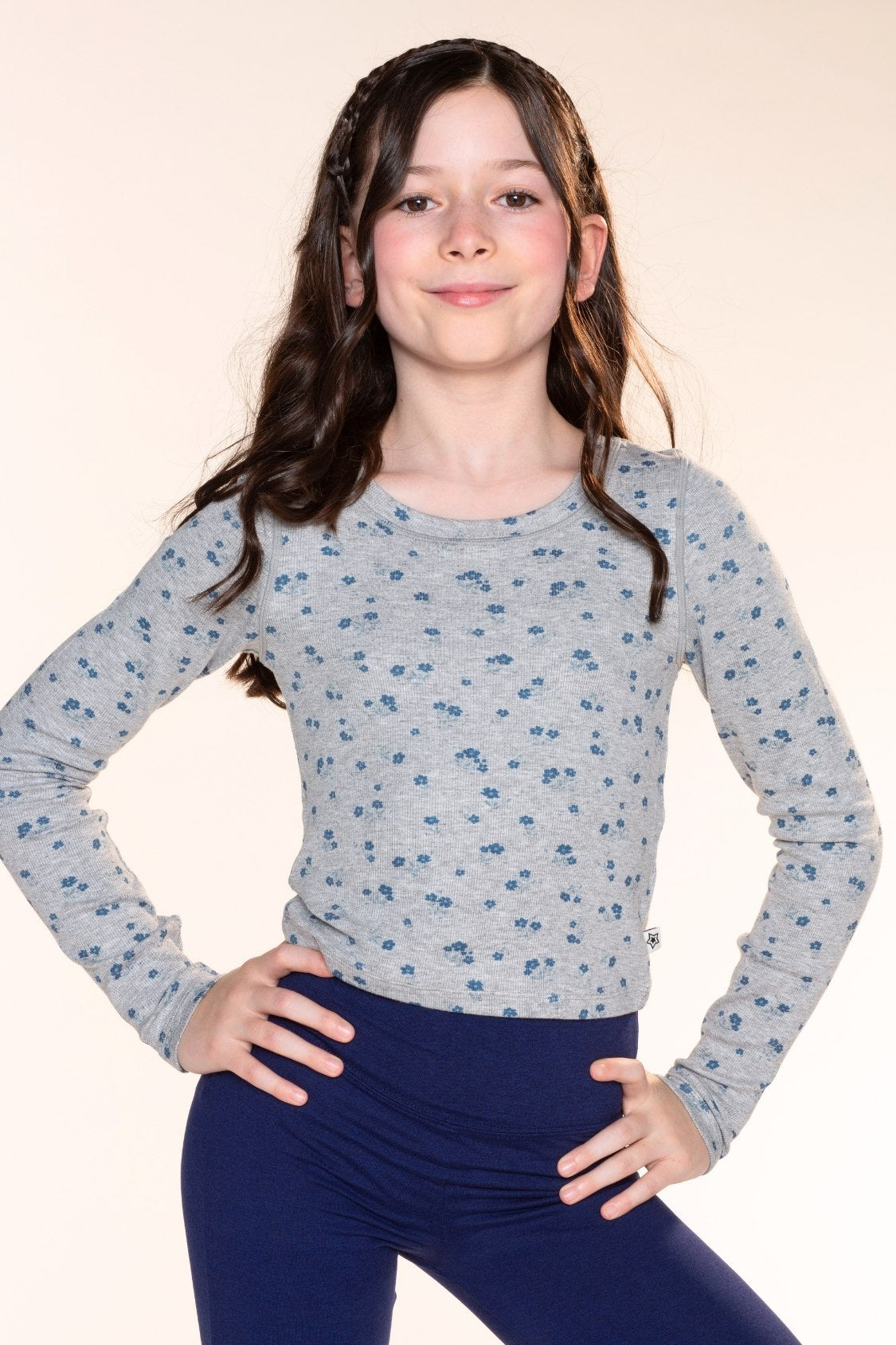 Ultra-Soft Ribbed Long Sleeve Fitted Tee