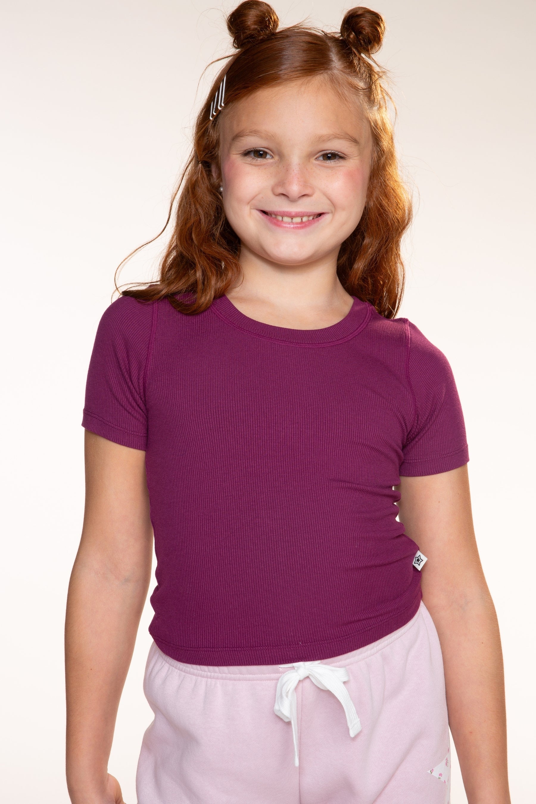 Ultra-Soft Ribbed Fitted Tee - Light Ash Grey - NEW!