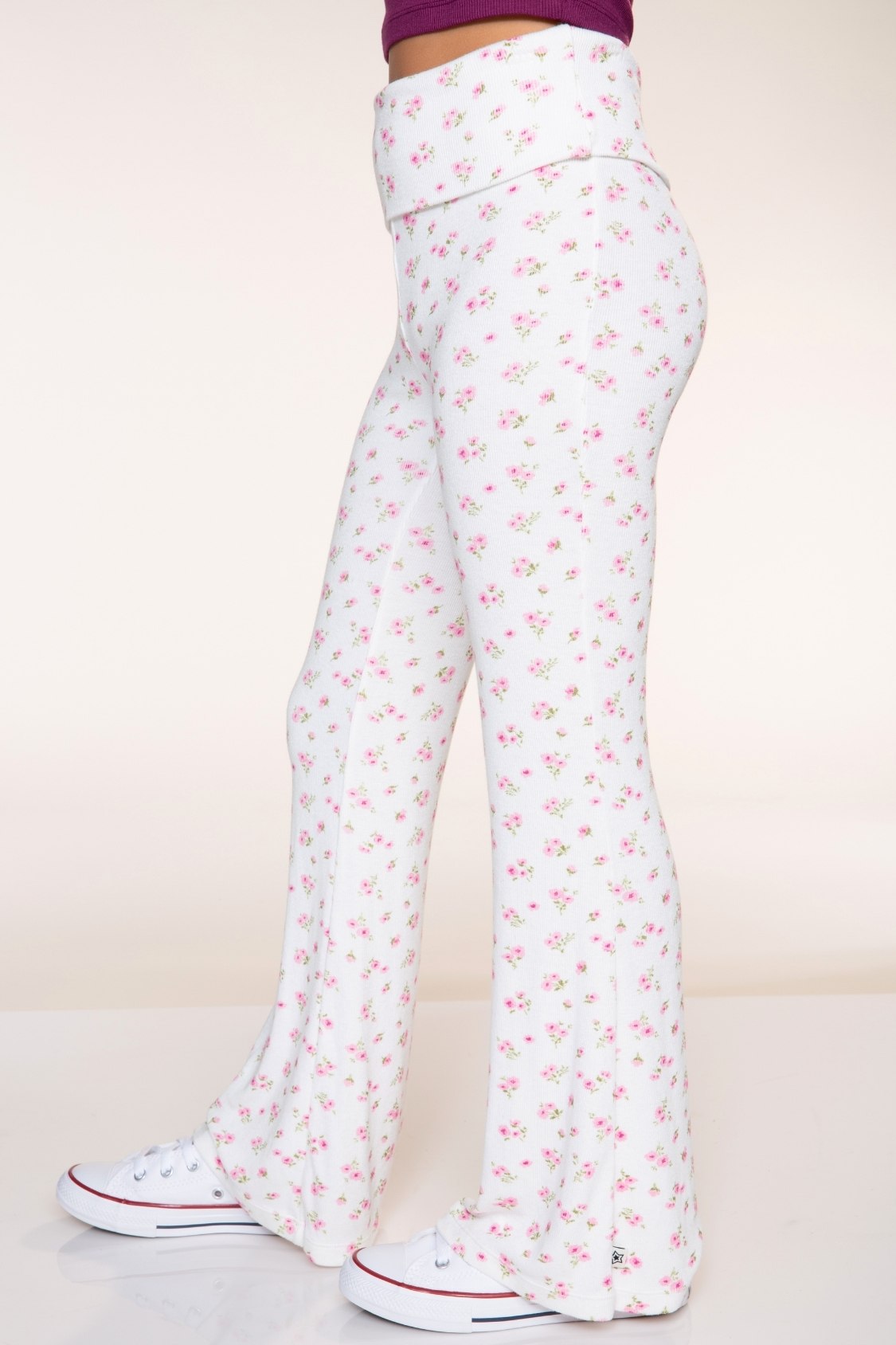 Foldover Rib Flare Legging