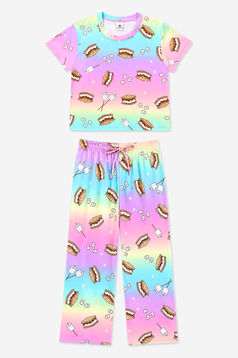 Simply Soft Easy Tee & Karate Pant - Rainbow S'Mores - NEW!