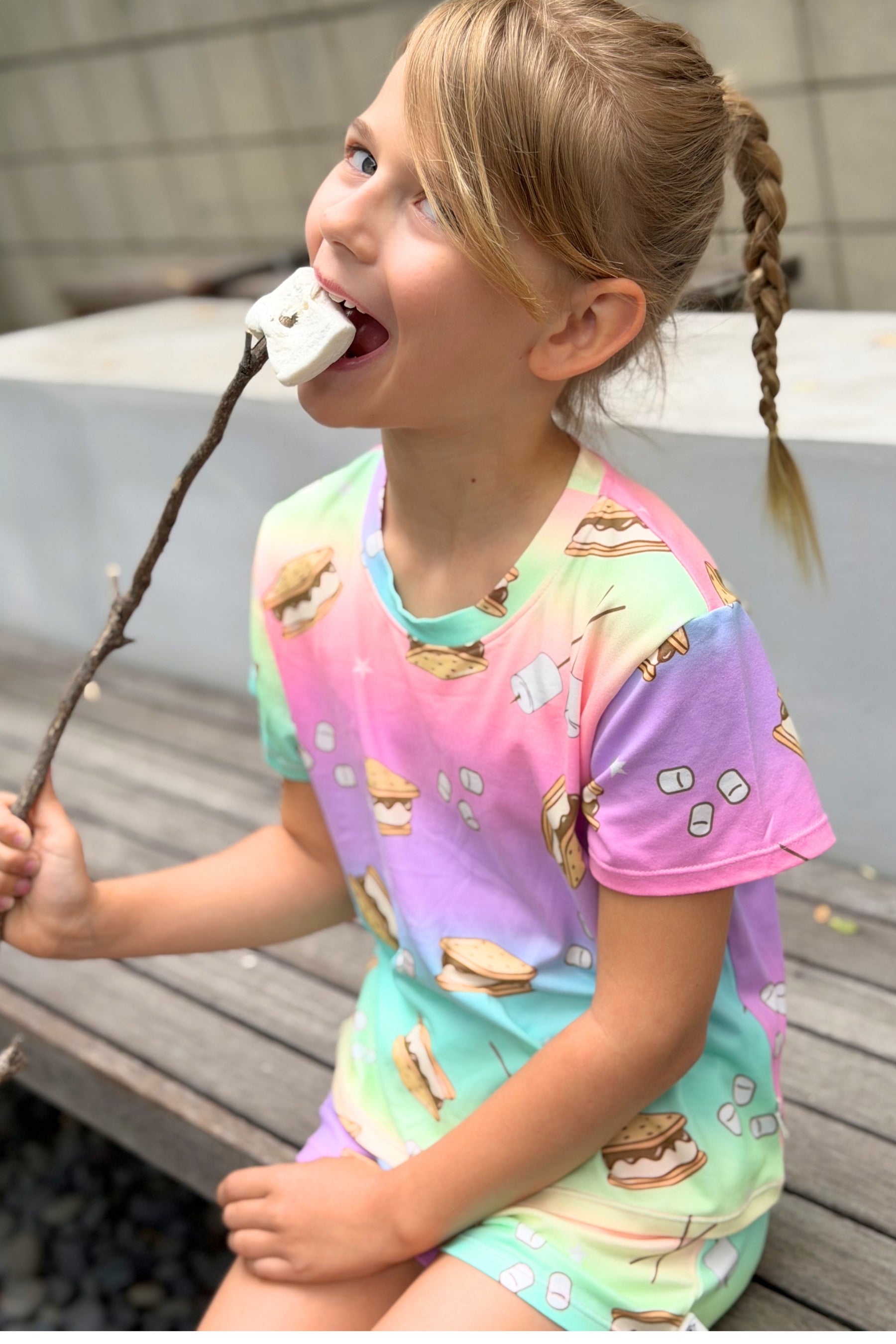 Simply Soft Easy Tee & Dolphin Short - Rainbow S'Mores - NEW!