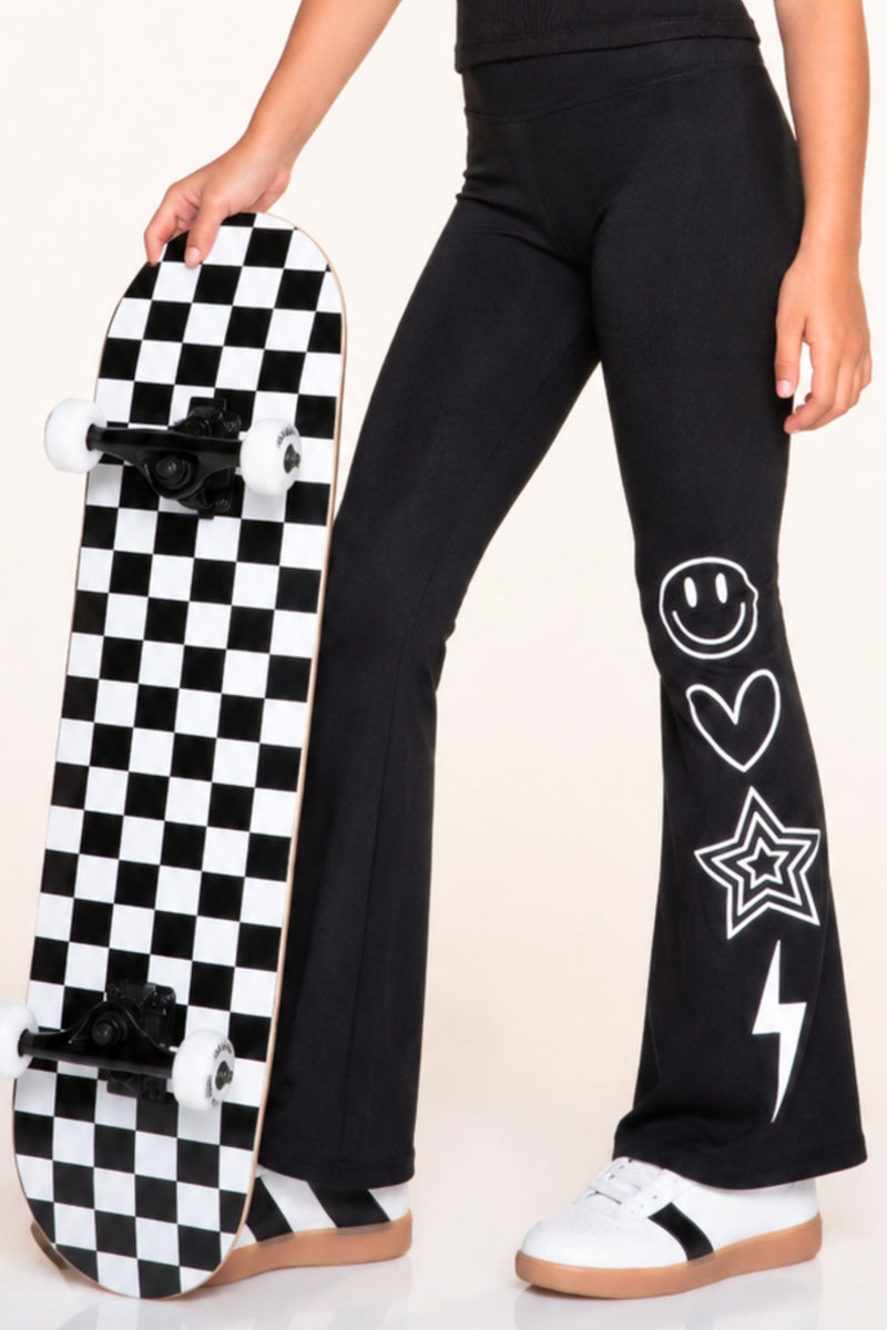 Simply Soft Luxe Flare Legging - Black Multi Emoji - NEW!