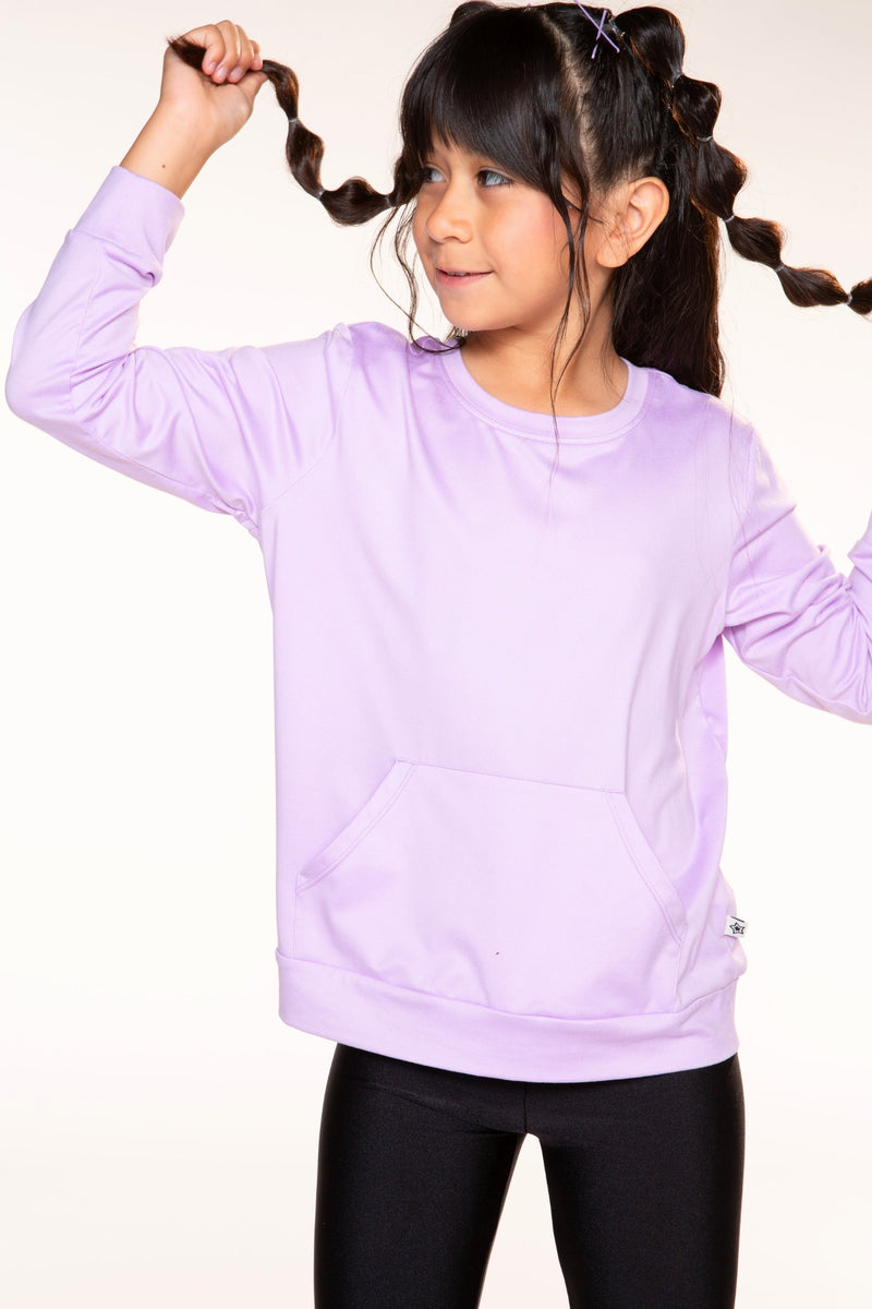 Simply Soft Kanga Pocket Crew Top - Lilac - NEW!