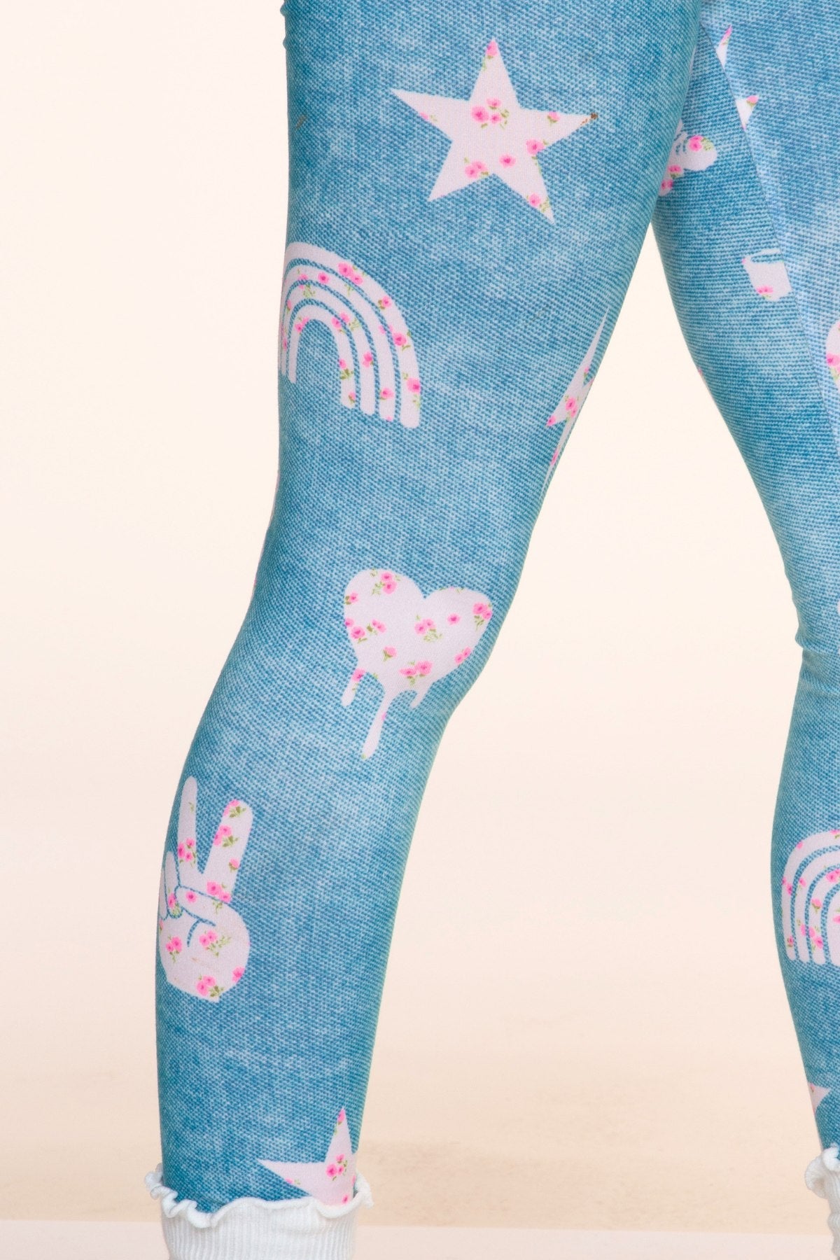 Simply Soft Long Legging. - Taupe Pink Leopard Star - NEW!