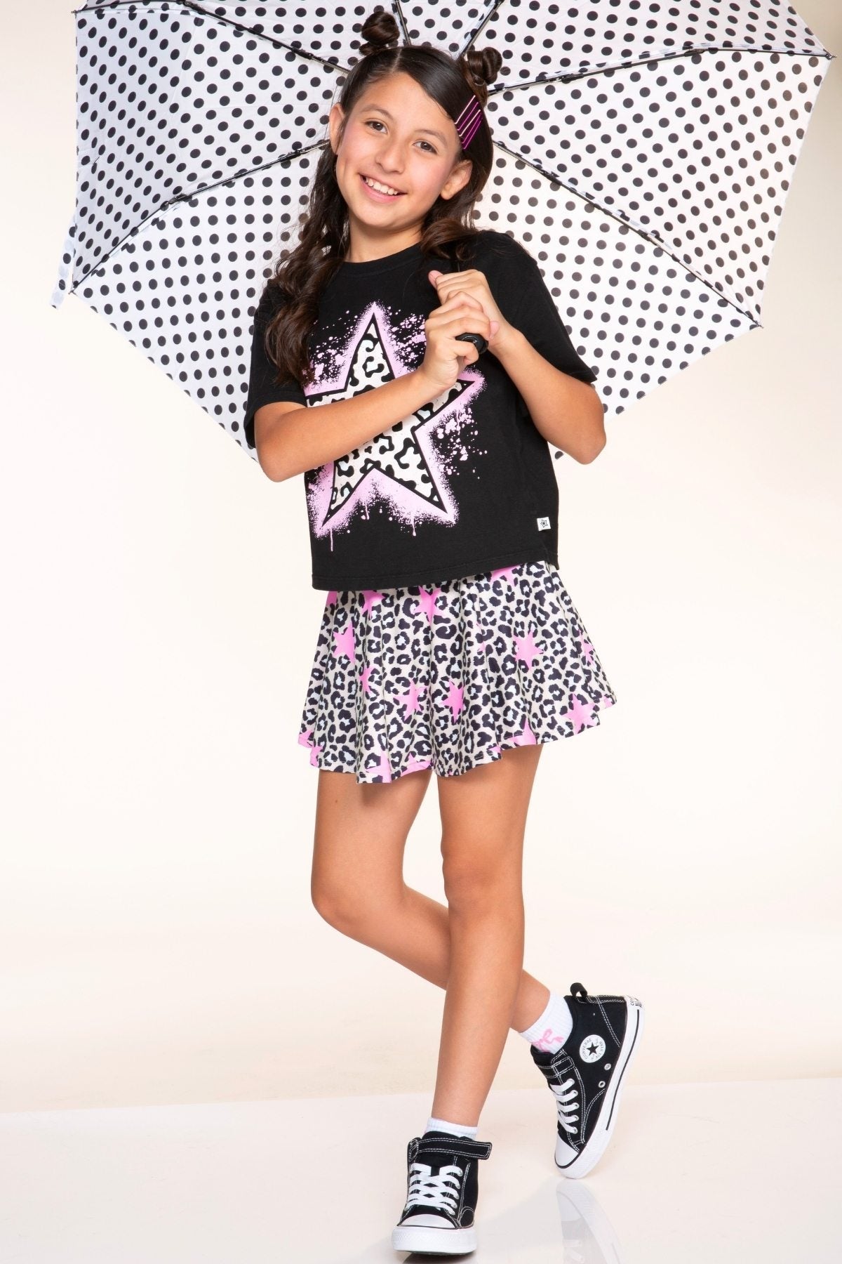 Washed Cotton Drop Shoulder Tee. - Grey Pink Moon