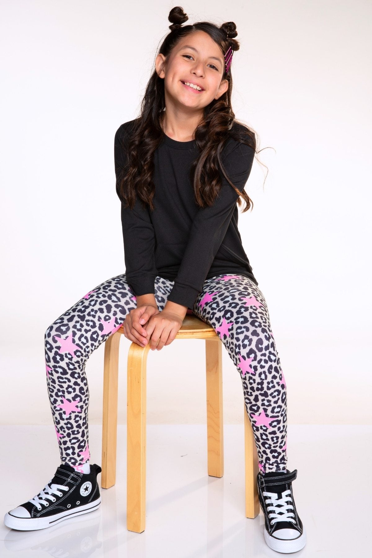 Simply Soft Long Legging. - Taupe Pink Leopard Star - NEW!