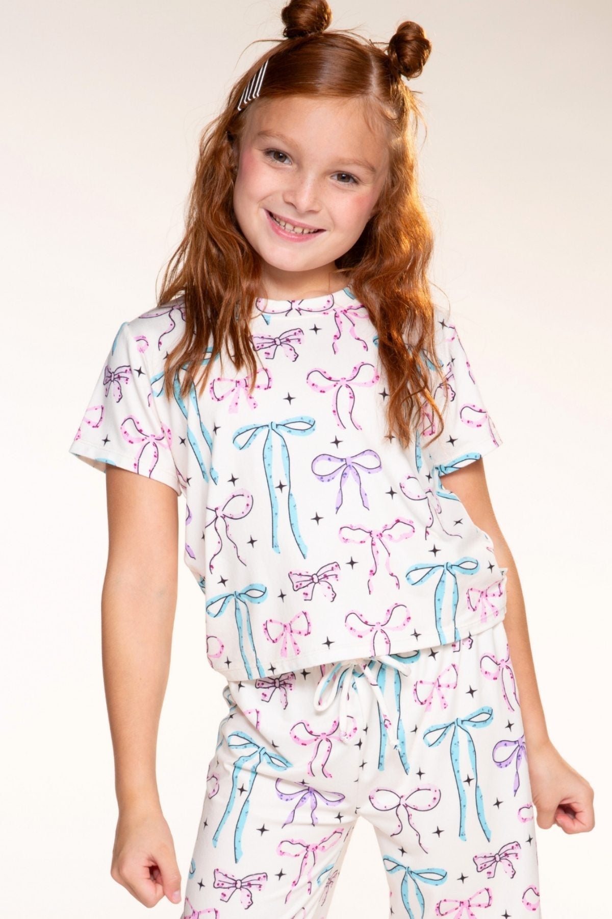 Simply Soft Easy Tee & Karate Pant - Ivory Floral Bow - NEW!