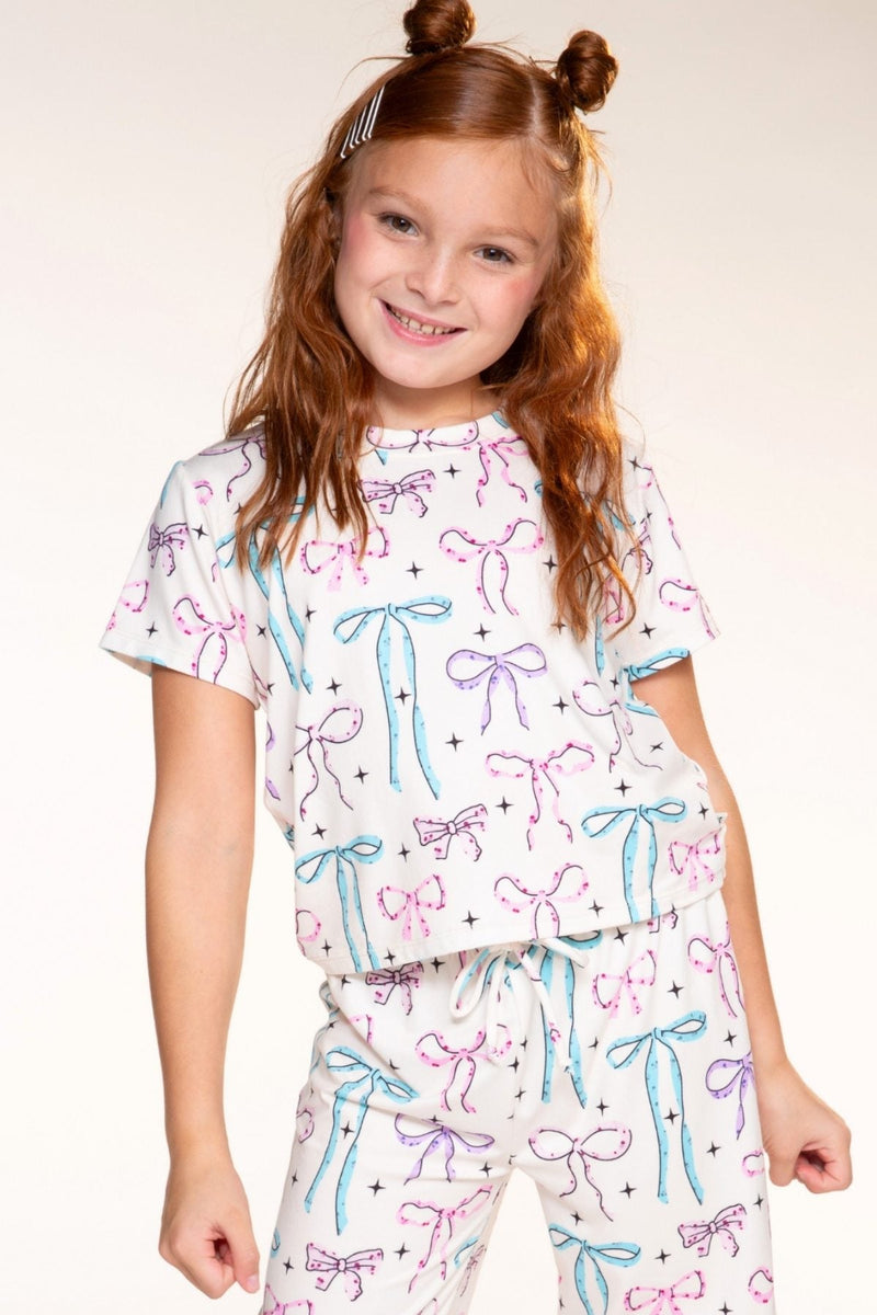 Simply Soft Easy Tee & Karate Pant - Ivory Floral Bow - NEW!