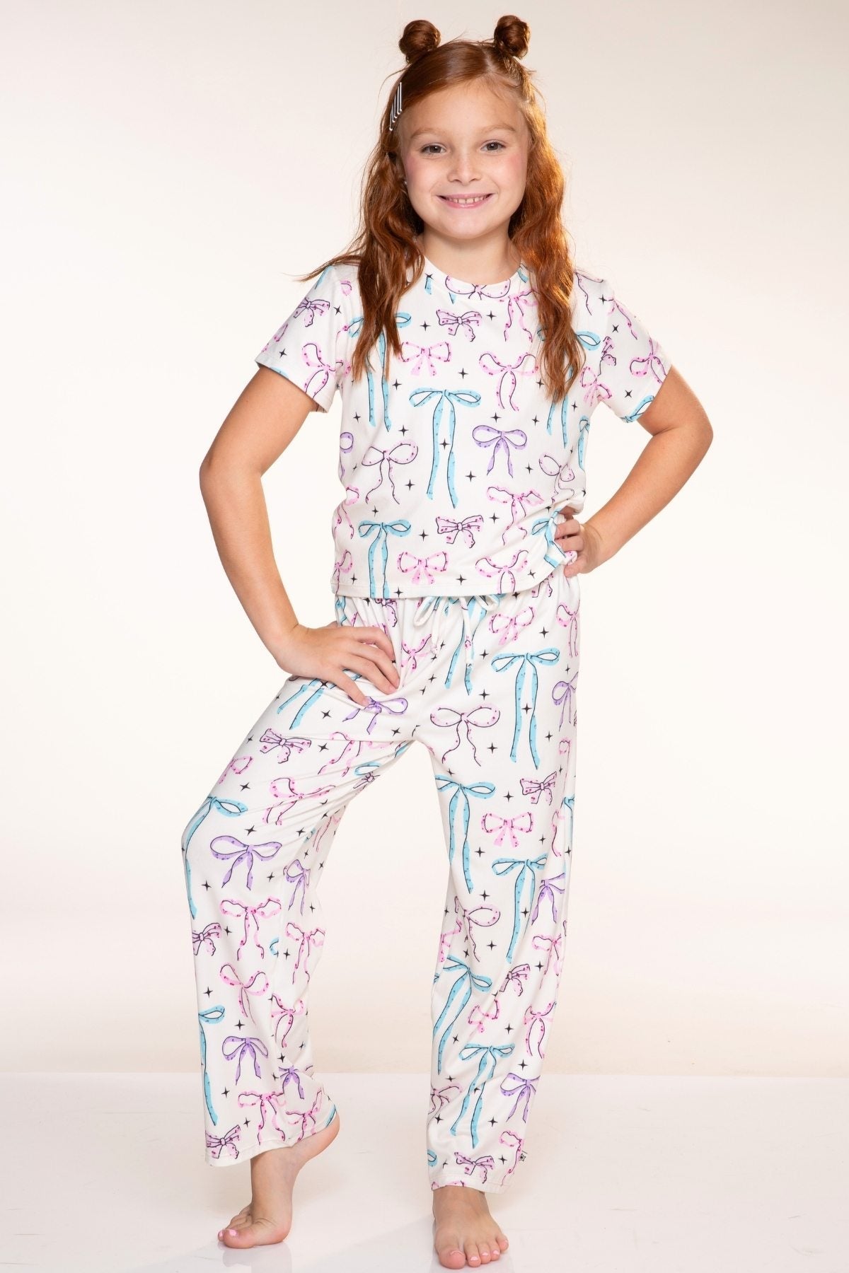 Simply Soft Easy Tee & Karate Pant - Ivory Floral Bow - NEW!