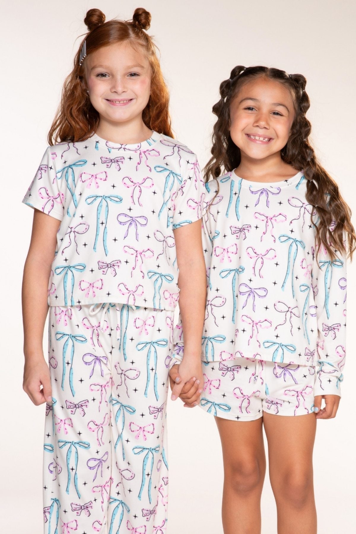 Simply Soft Long Sleeve Easy Tee & Dolphin Short - Ivory Floral Bow - NEW!
