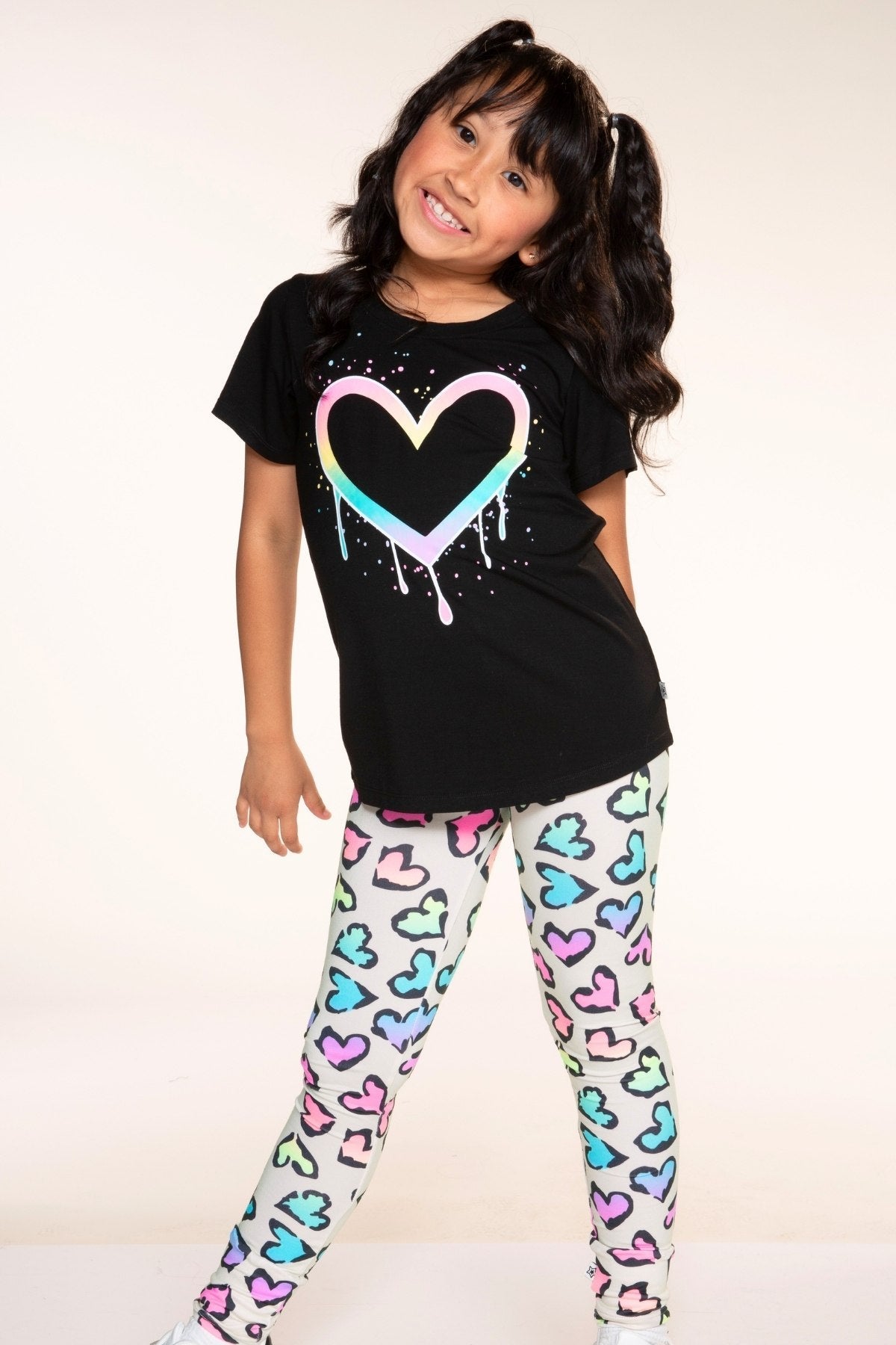 Simply Soft Long Legging. - Rainbow Leopard Heart - NEW!