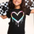 Black Rainbow Drip Heart - NEW!