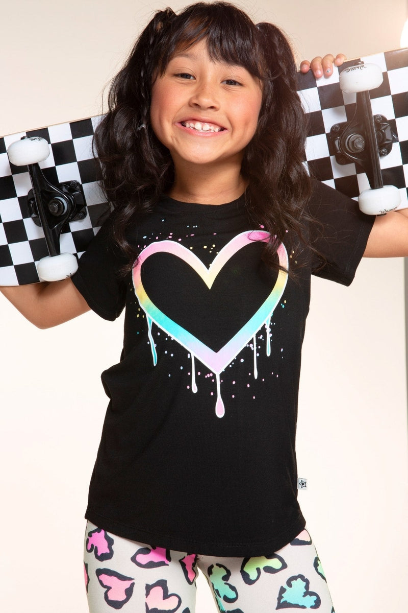 Modal Short Sleeve Shirttail Top