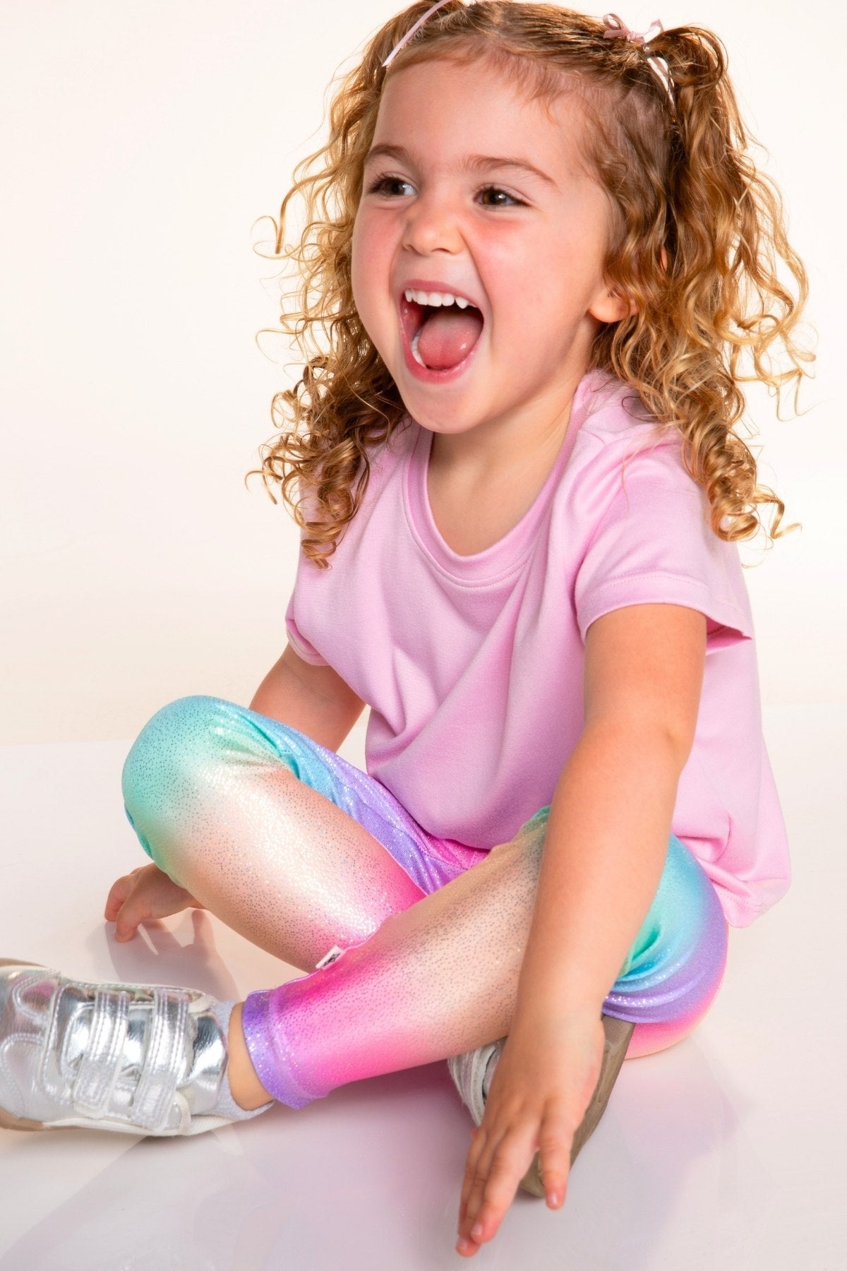 Glitter Foil High Shine Legging - Rainbow Glitter - NEW!
