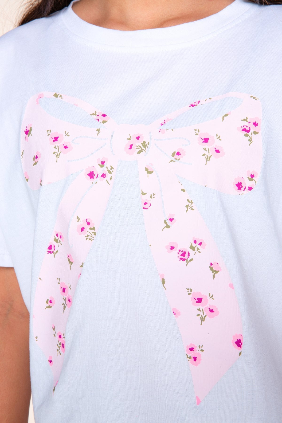 Washed Cotton Drop Shoulder Tee. - Grey Pink Moon