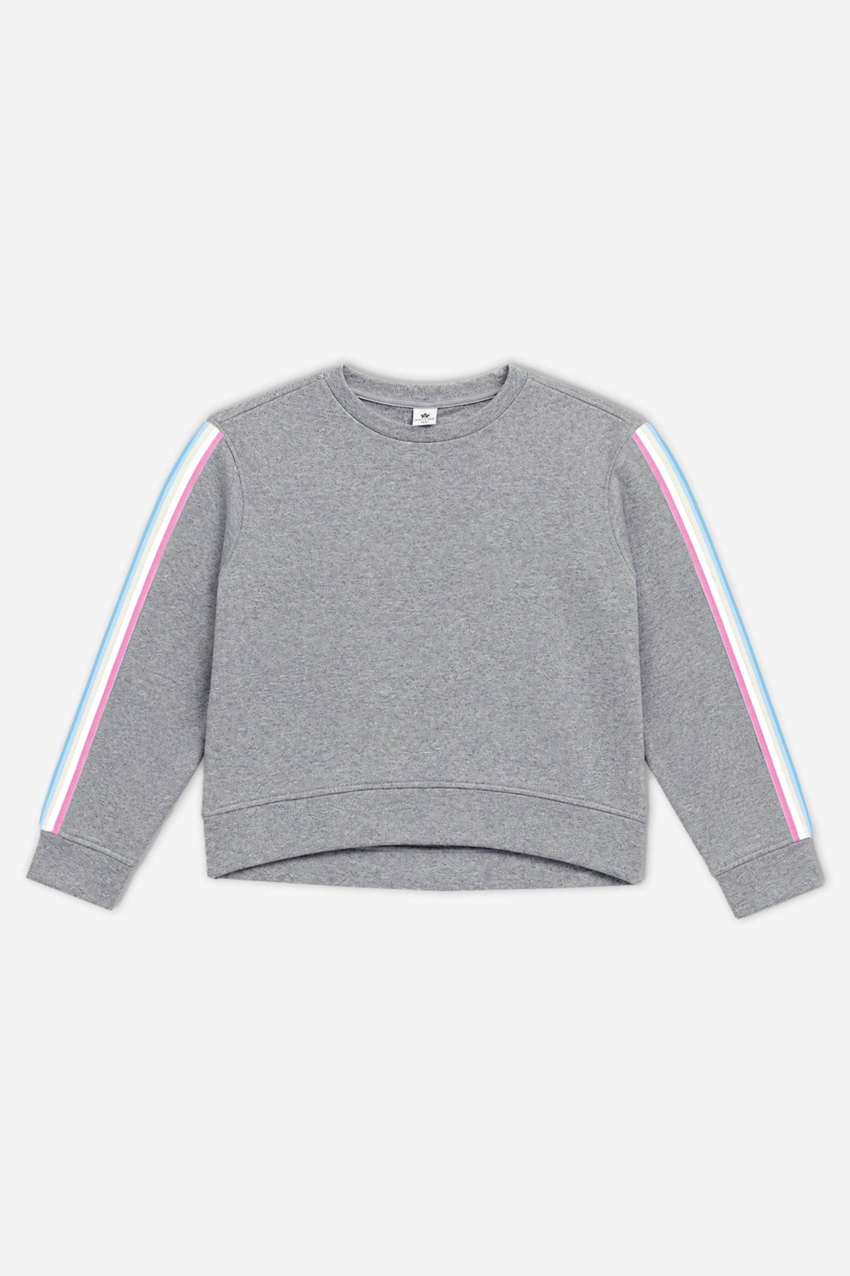 Cloud Soft French Terry Everyday Sweatshirt - Dusty Pink Blue Ivory Pink Stripe - NEW!