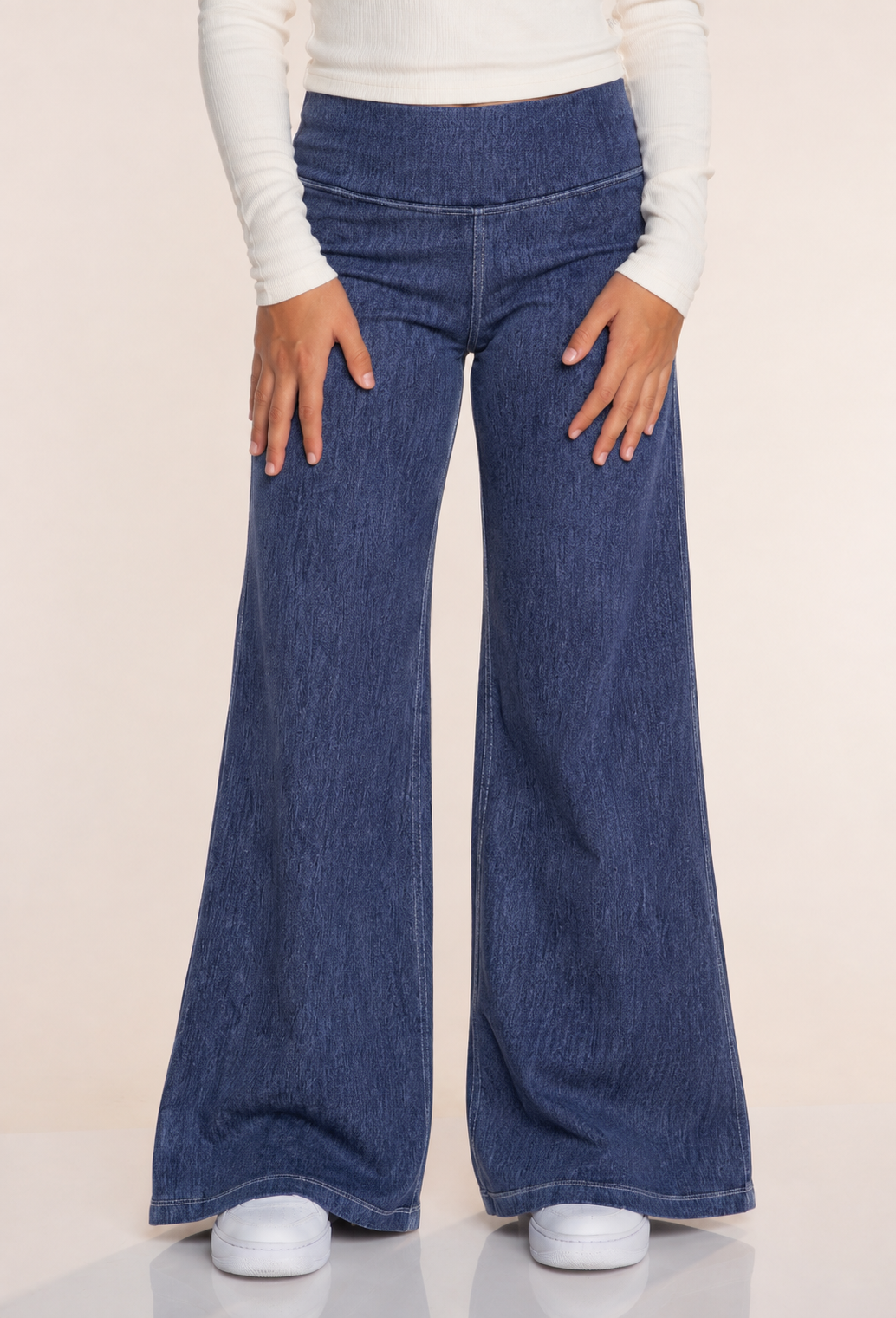 Super Stretch Soft Denim Wide Leg Jegging