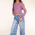 Medium Blue Wash Pink Floral - NEW!