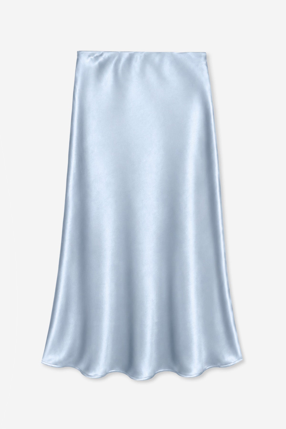 Washed Satin Maxi Skirt - Blue Ice - NEW!