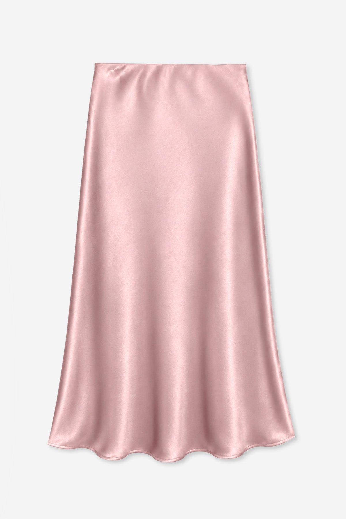 Washed Satin Maxi Skirt