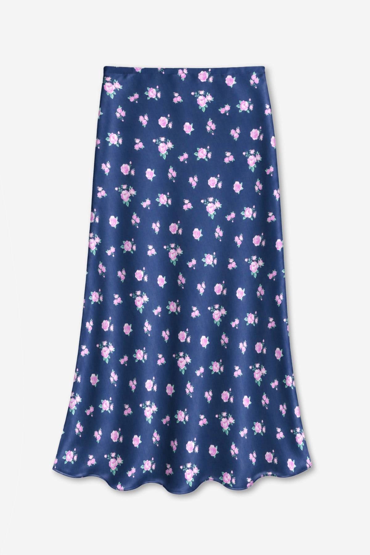 Washed Satin Maxi Skirt
