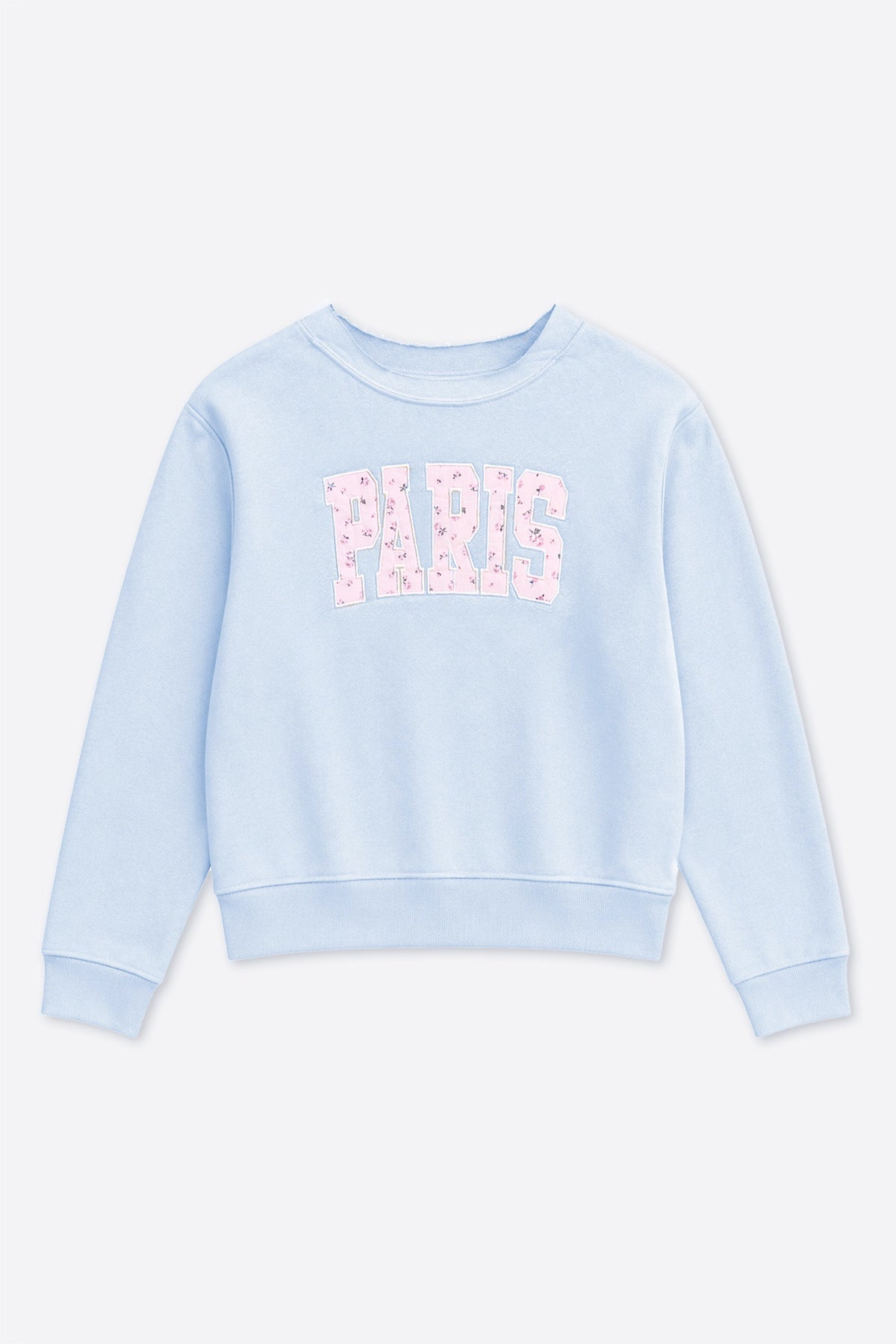 Cloud Soft Off The Shoulder Sweatshirt - Floral Paris Embroidery - NEW!