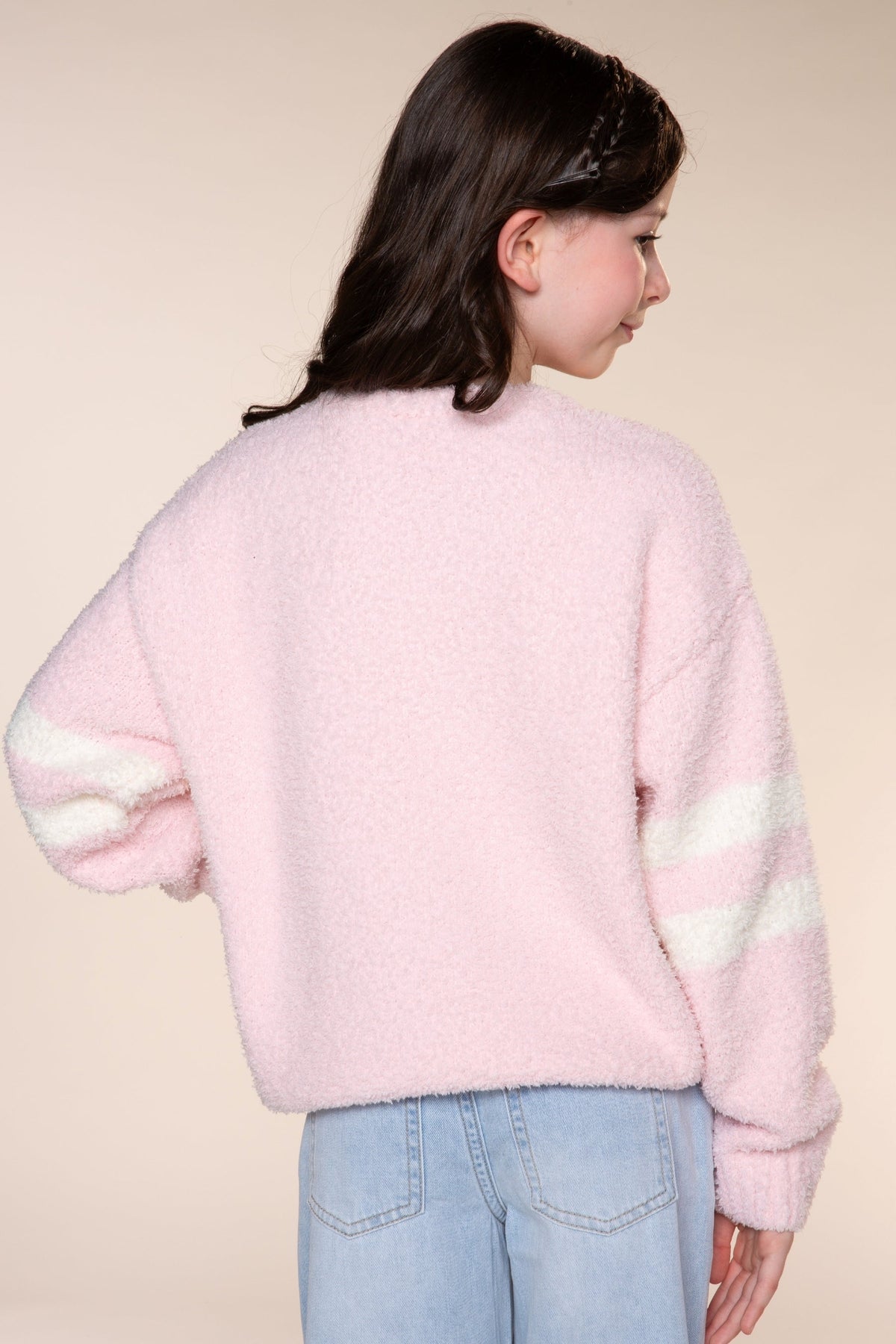 Cloud Plush Crew Neck Sweater - Lavender Denim Love - NEW!