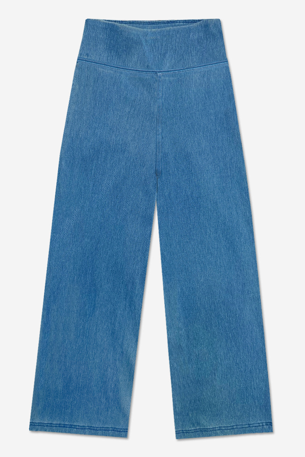 Super Stretch Soft Denim Wide Leg Jegging - Light Blue Denim - NEW!