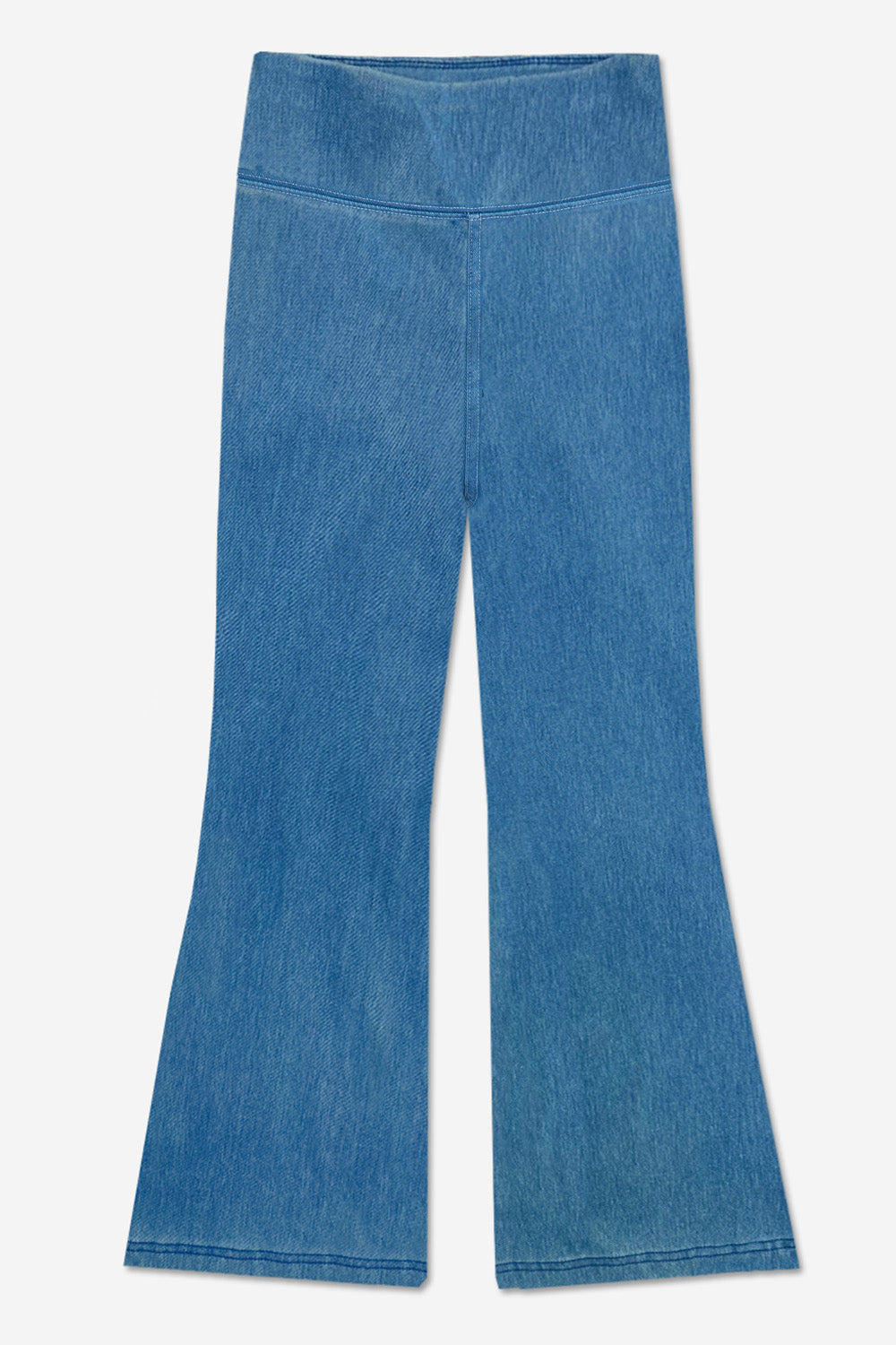Super Stretch Soft Denim Flare Jegging - Light Blue Denim - NEW!