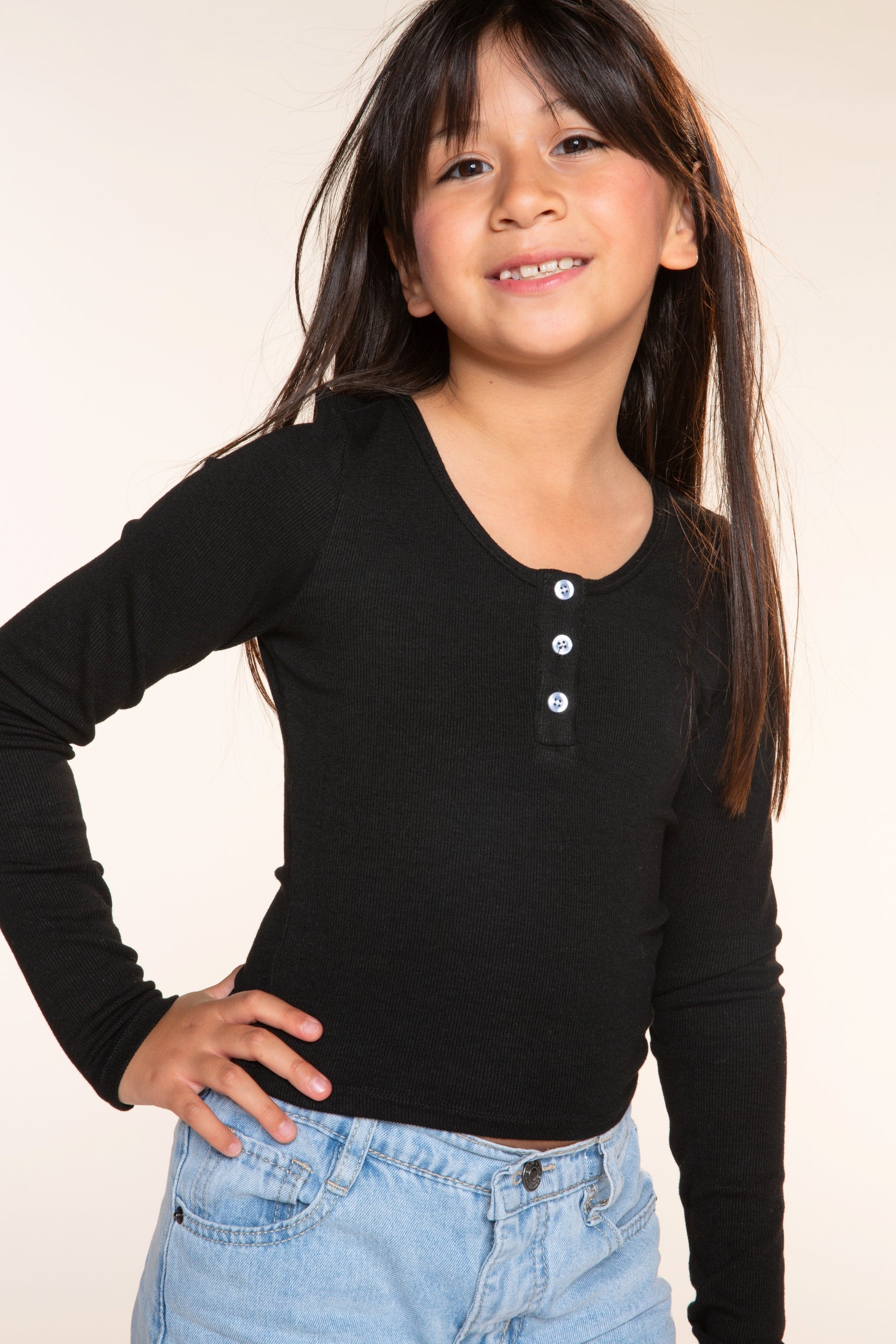Ultra-Soft Rib Long Sleeve Fitted Henley