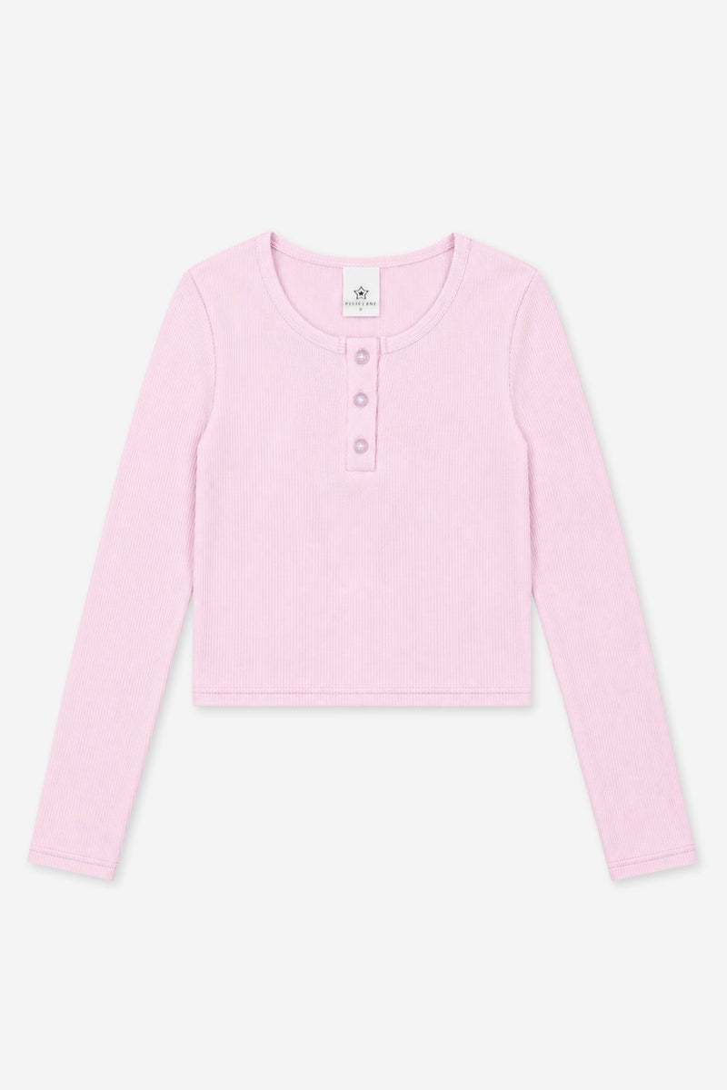 Ultra-Soft Rib Long Sleeve Fitted Henley