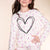 Ivory Pink Floral Heart - NEW!