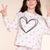 Ivory Pink Floral Heart - NEW!