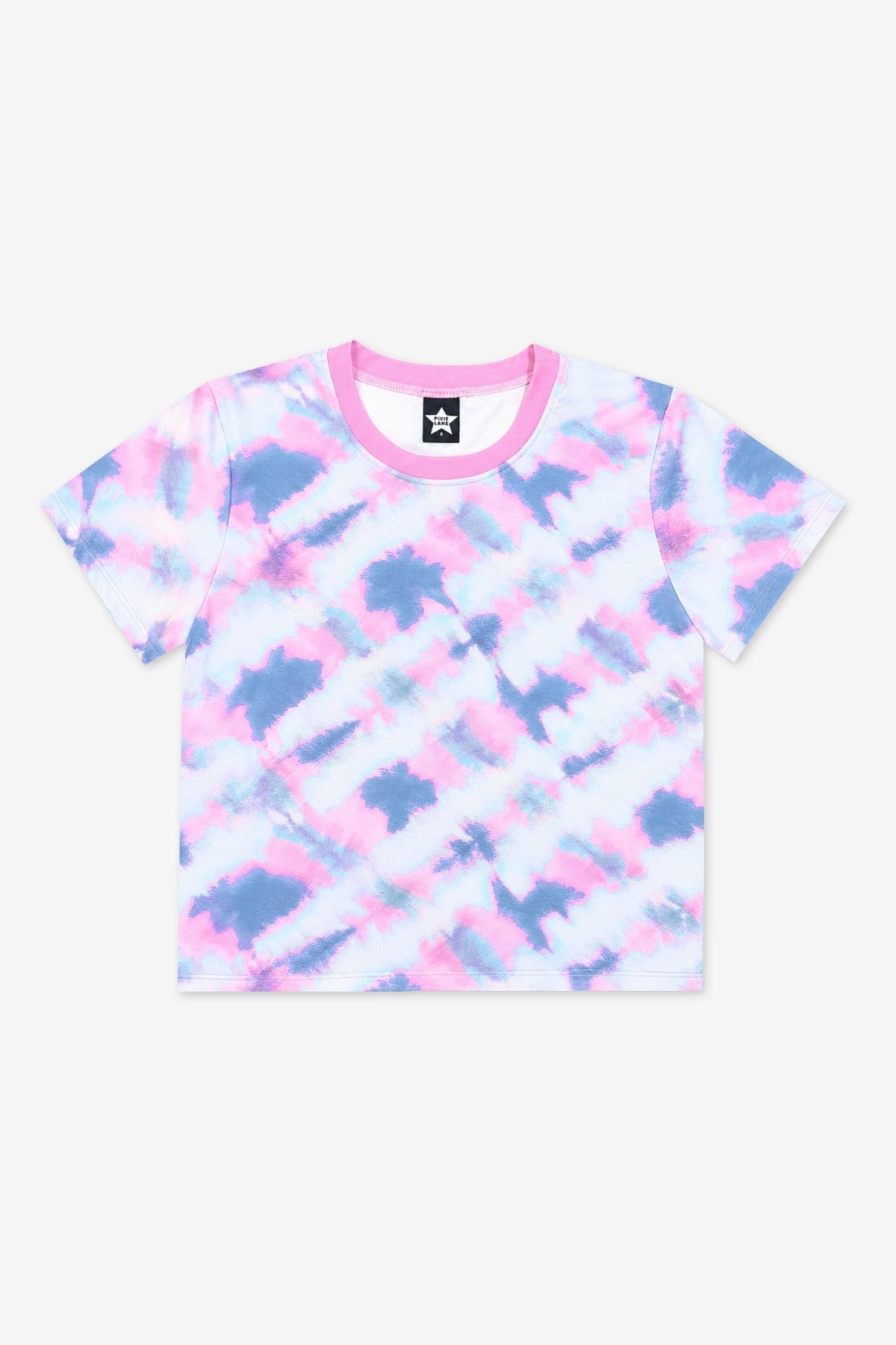 Simply Soft Easy Tee - Ice Blue Pink Denim Tie Dye - NEW!