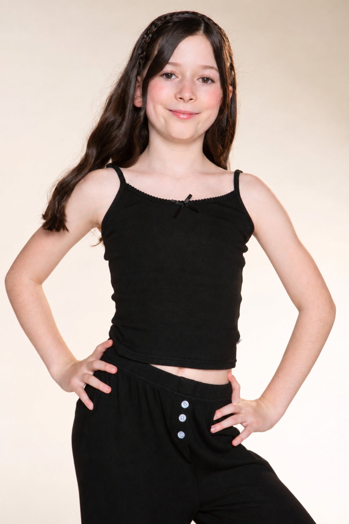 3-Pack Ribbed Cardigan, Cami & Wide Leg - Jet Black - NEW!