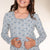 Heather Grey Blue Floral - NEW!
