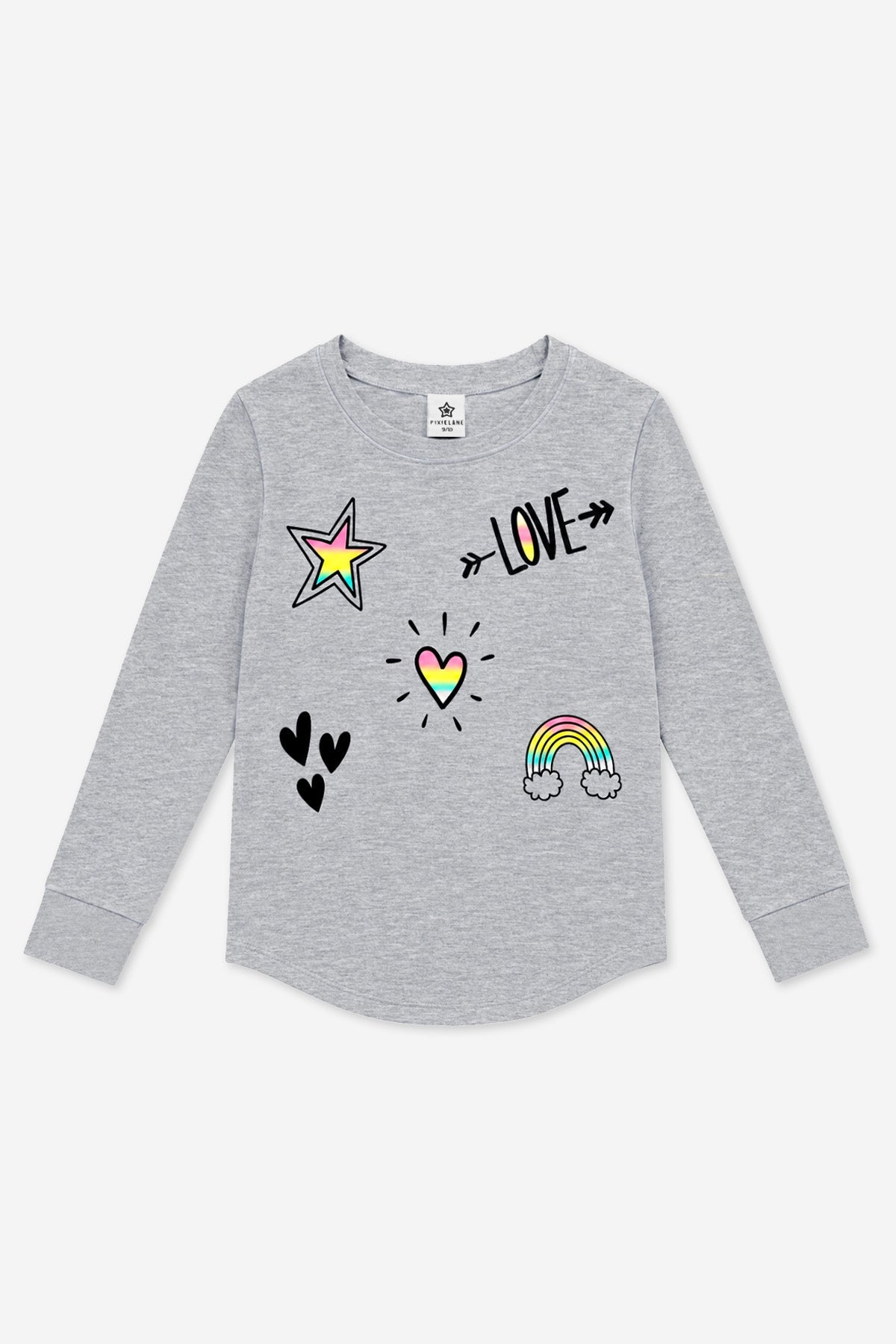 5-Pack Modal Long Sleeve Shirttail Top - Light Pink | Denim | Hot Pink | Black | Heather Grey Rainbow Love Icons - NEW!