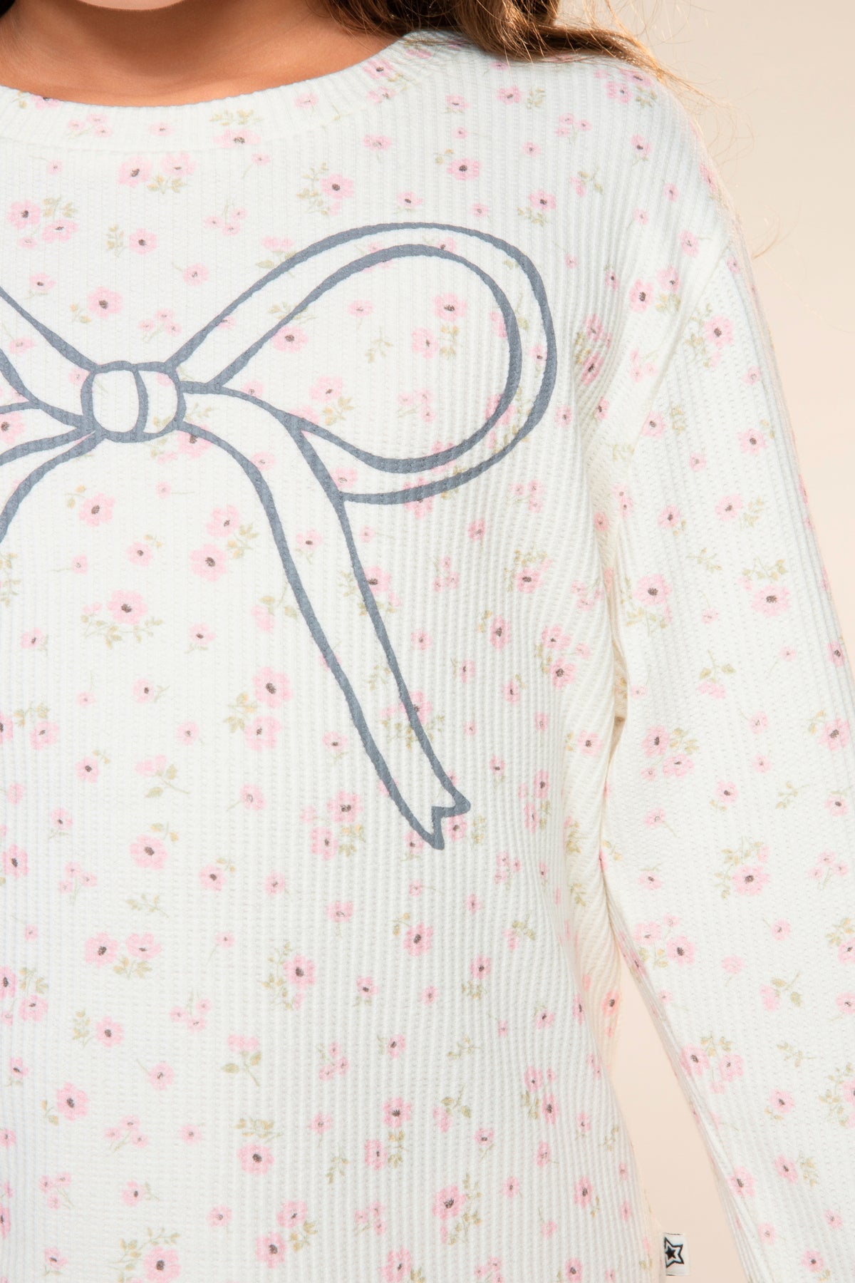 2-Pack Waffle Long Sleeve Easy Tee - Ivory Floral Malibu | Pink Floral 76 - NEW!