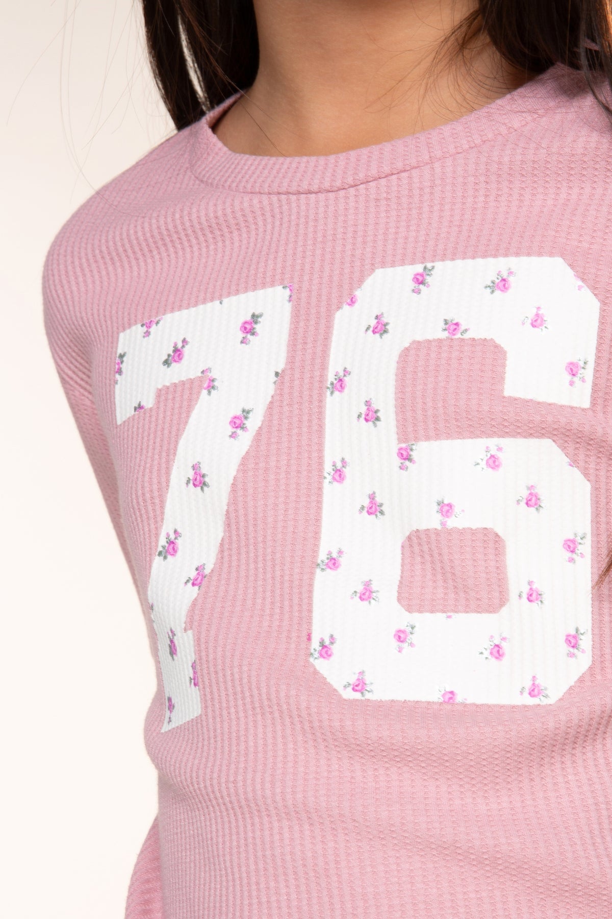 2-Pack Waffle Long Sleeve Easy Tee - Ivory Floral Malibu | Pink Floral 76 - NEW!