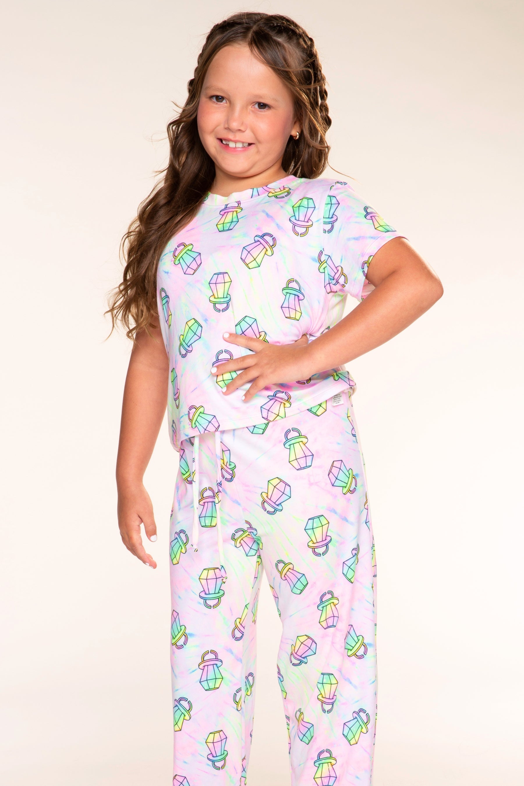 Simply Soft Easy Tee & Karate Pant - Rainbow Tie Dye Ring Pop - NEW!